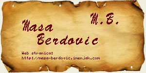 Maša Berdović vizit kartica